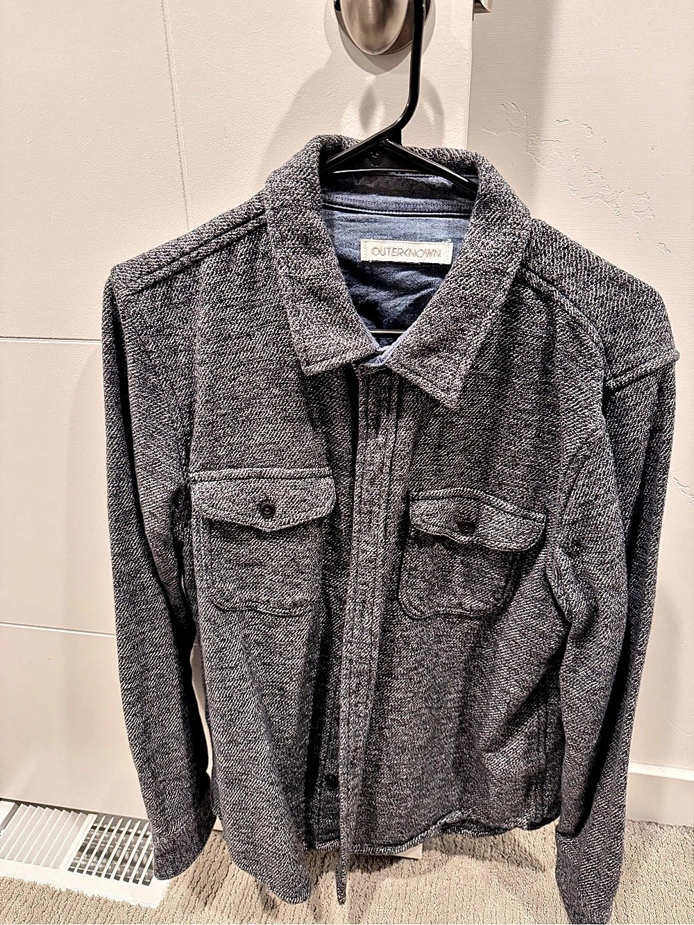 Outerknown The Blanket Shirt Men's Gray Shirt Jacket